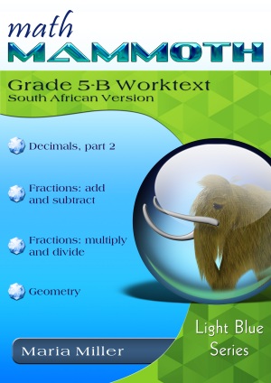 cover for Math Mammoth Grade 5-B Complete Worktext, South African Version